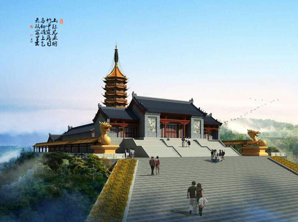 禅院效果图,禅院装修效果图_大山谷图库