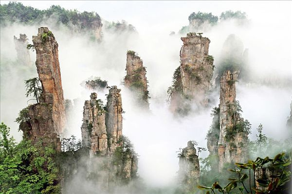 武陵山脉,天门山,天子山,杨家界,八大公山,袁家界,黄石寨,金鞭溪,鹞子