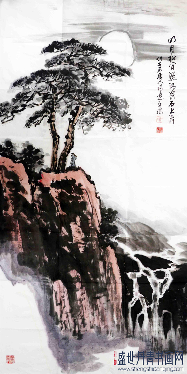 盛世丹青书画网:浅析贺文瑞的山水画磅礴之气
