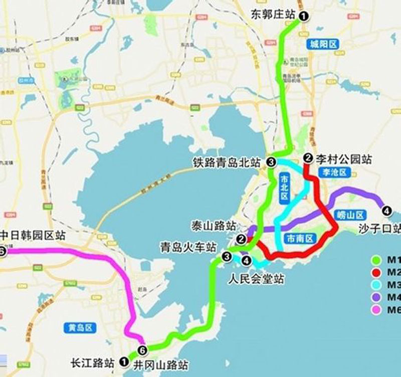 詳解:看青島軌道交通哪些已經開工 2020年前7條地鐵將運營(圖)