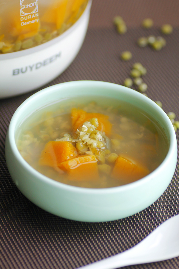 煮绿豆汤不变色的小窍门【南瓜绿豆汤】