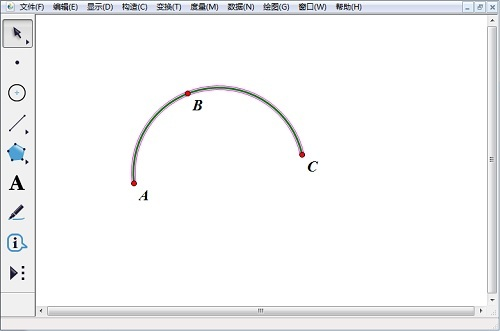 几何画板中怎样绘制圆弧