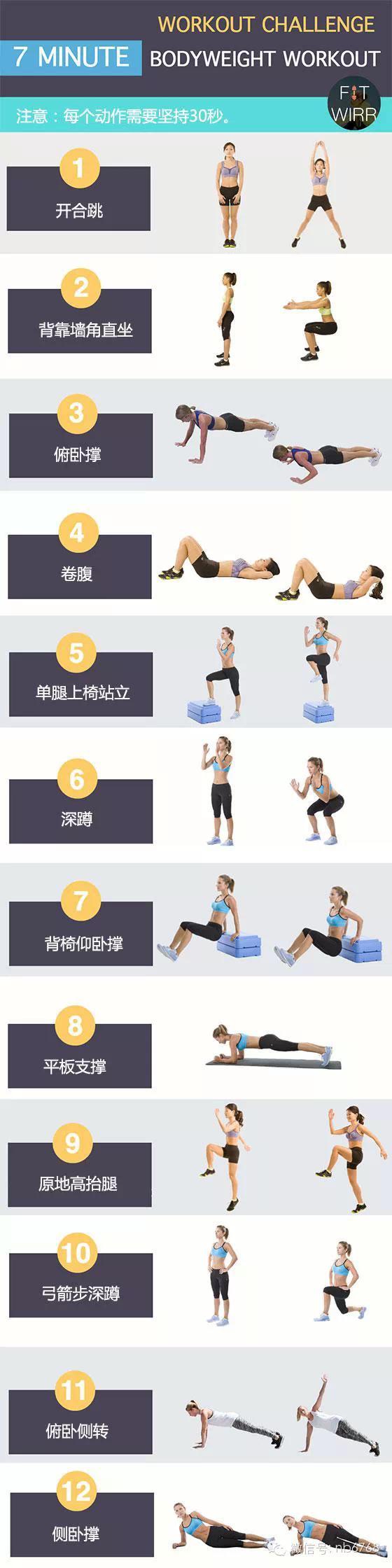 每天7分钟hiit,30天挑战魔鬼身材