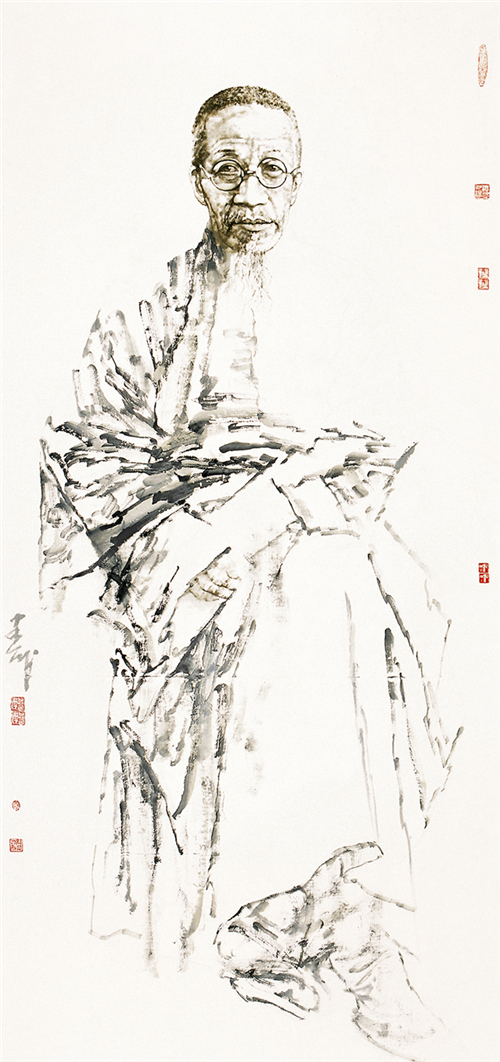 先賢錄——章太炎-260x126cm-2007年先賢錄——蔡元培 126 x 260cm