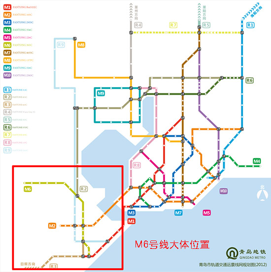 青島地鐵線路規劃中的m4線是一條橫跨青島東西部的線路,自泰山路起,經