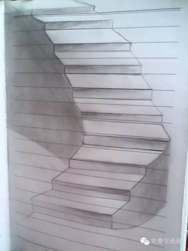 作业点评3看看我画的3d楼梯