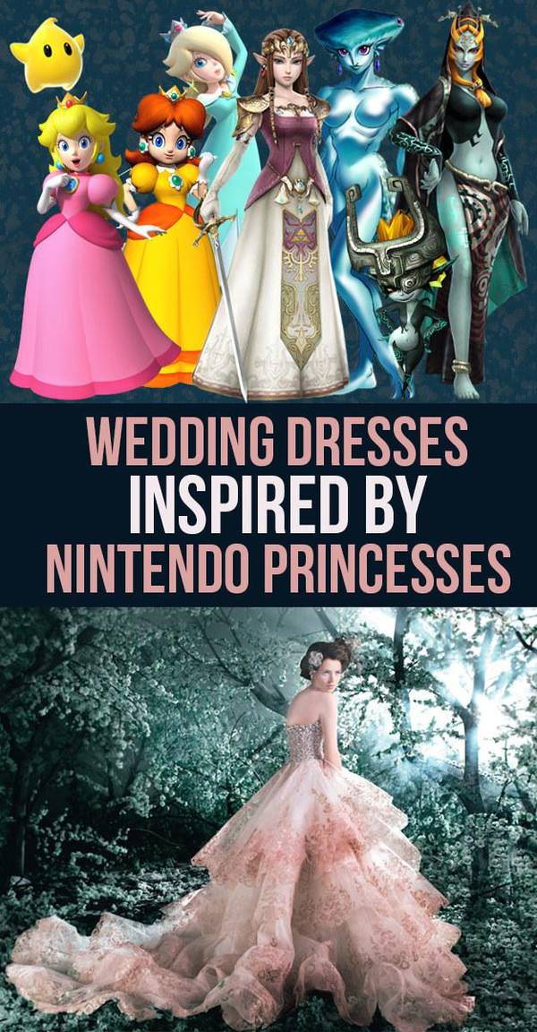 惊!这41款婚纱礼服的灵感来自任天堂的公主