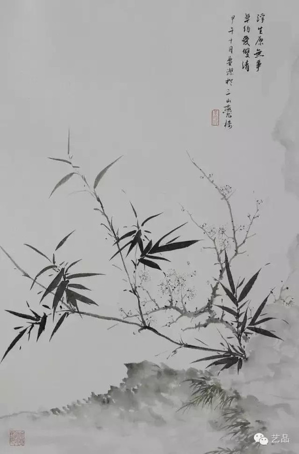 闽籍名家画中极简黄梦洁花鸟画赏析