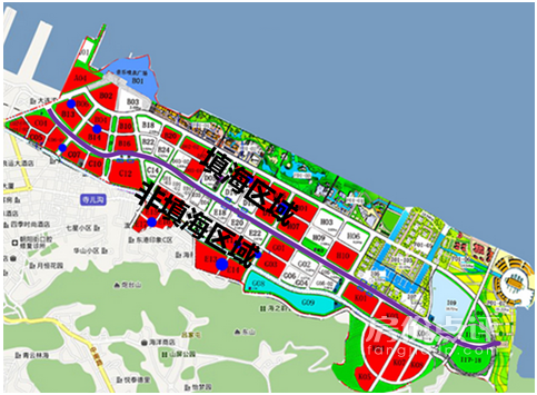 大连东港填海区域地图图片