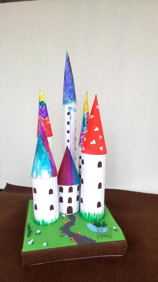 儿童手工制作城堡简单图片