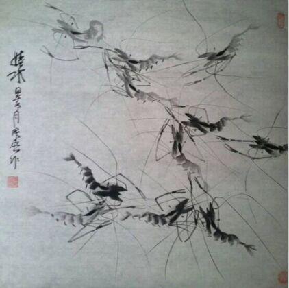 观黄家宏先生作画,神至兴发,落笔如风雨骤,至磊落