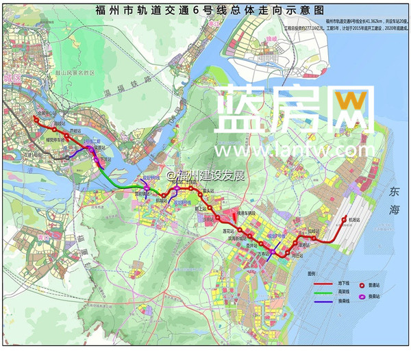 福州六号线地铁线路图图片