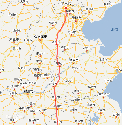 京九高铁北京到阜阳段（资料图）