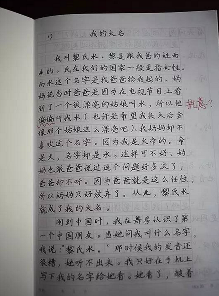越南留学生手写印刷体好字 让人赞叹