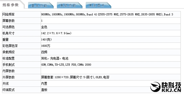 ÷棬û䱸5.0720PʾƵ1.2GHz410ĺ˴Adreno 306 GPU1GB˴8GB洢ǰ500+800ͷϡAndroid 5.1.1ϵͳ