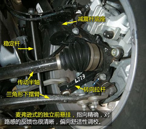 减震器支柱是因为它除了减震还有支撑整个车身的作用,他的结构很紧凑