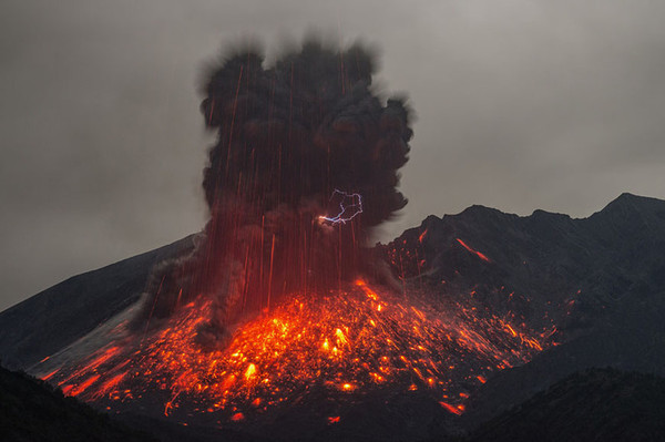 爆發的櫻島火山