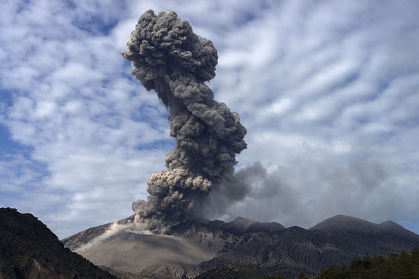 爆发的樱岛火山