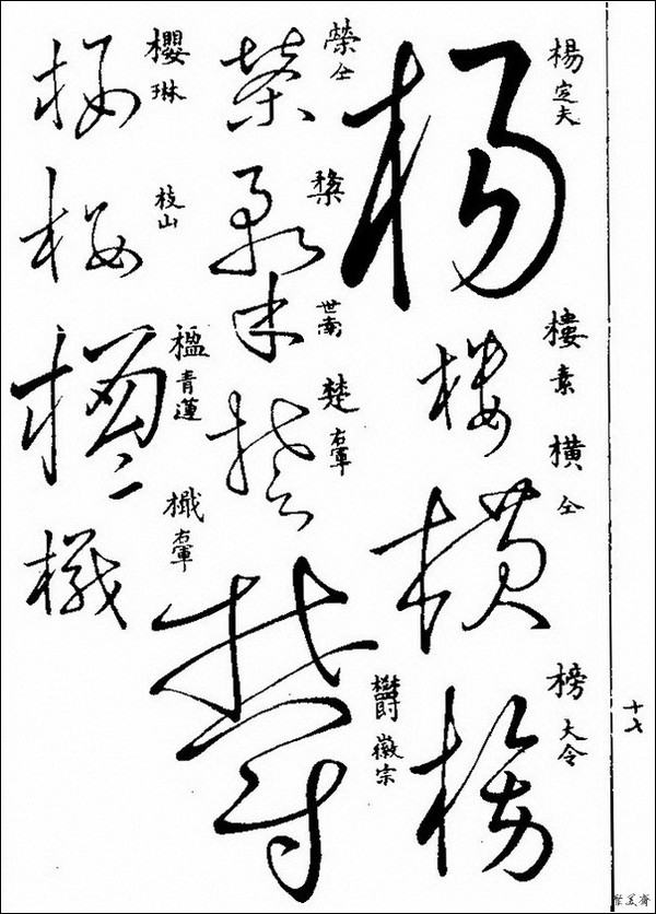 该书共收草体字近八千字,草书各字,悉依明梅膺祚所编《字汇》二百一