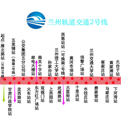 (圖)蘭州地鐵2號線一期徵地徵收啟動 明年初開建