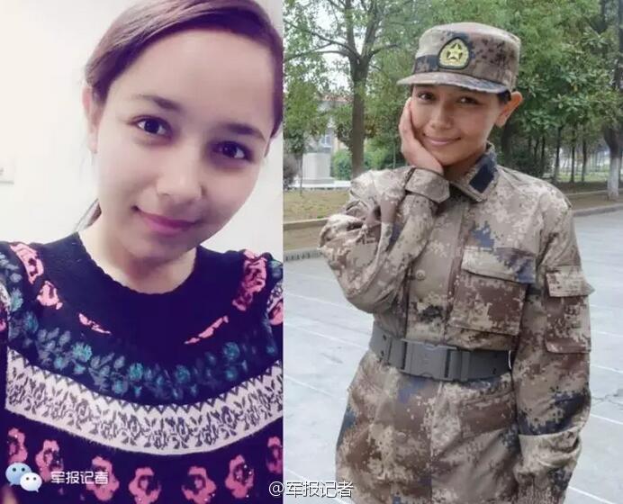 解放軍新兵爆照女神變身女漢子組圖