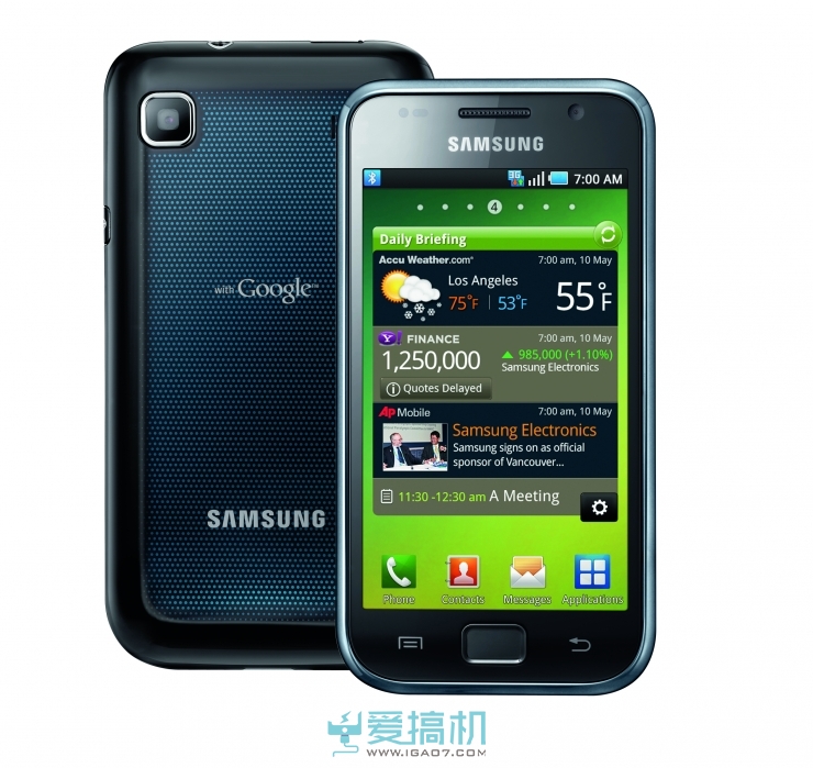 Ϊ Galaxy S ΪϵеĿɽ֮2010 귢 i9000 ˴ΪHunmingbird񣩵 S5PC110 ˴Ƶʸߴ 1GHzڴΪ 512MBGPU  PowerVR SGX540ʹ 4 Ӣ 800x480 ֱʵ Super AMOLED Ļǰ 30  500 ͷԤװ Android 2.1ʱû TouchWiz  UIĸ֣Galaxy S ̨ǵٮٮߡ