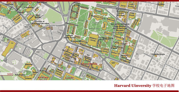 哈佛大学校区分布图图片