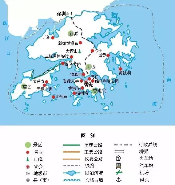 三十三香港旅游地图