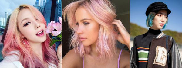 染成粉蓝和粉红的头发有个专门的名叫"unicorn hair,就像动画片里