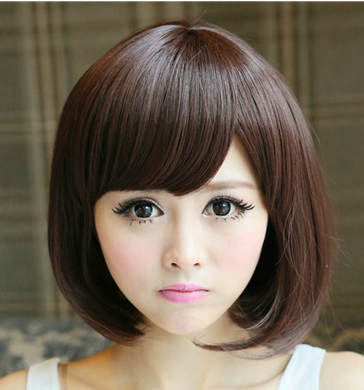 蘑菇头发型图片女孩图片
