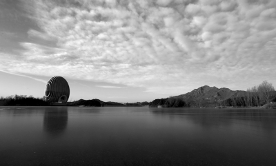 2015年12月31日,北京,怀柔雁栖湖云影风光。图/东方IC