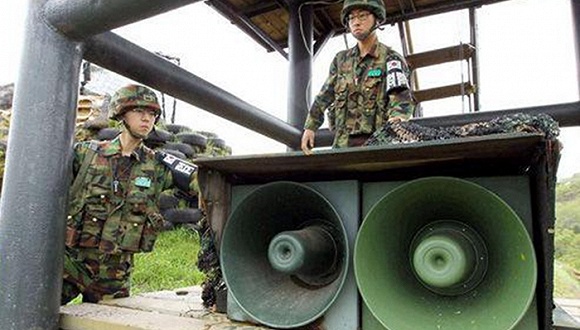 喊话用扩音机。 图片来源:网络