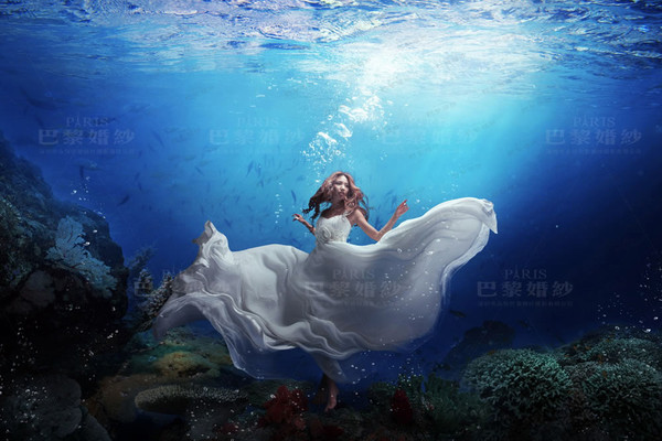 水底下的婚纱照图片