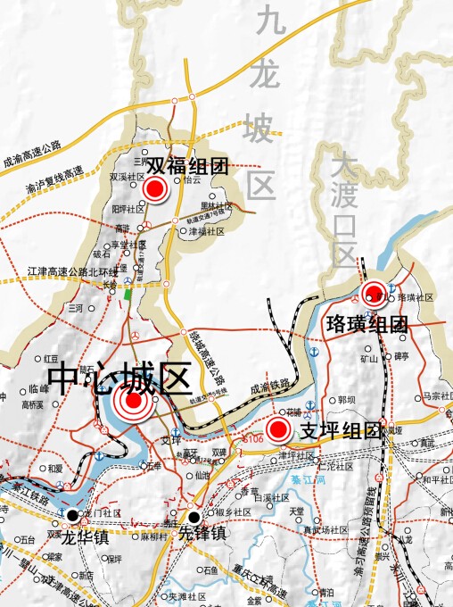 江津滨江新城地图图片