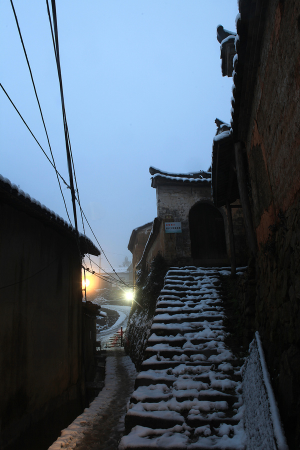 松阳四都雪景图片