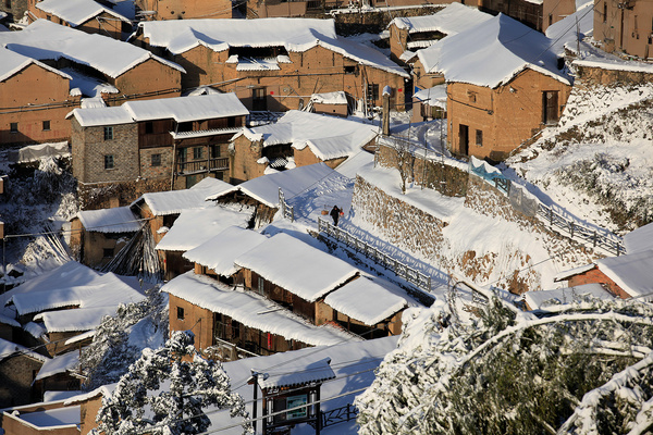 松阳四都雪景图片