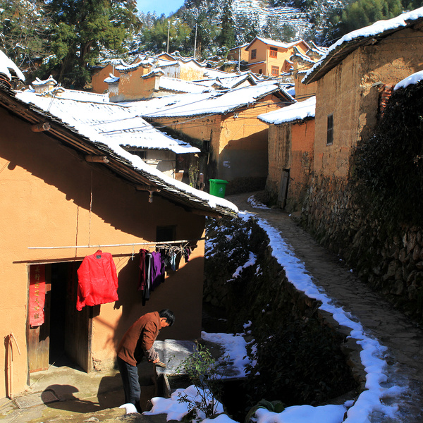 松阳四都雪景图片