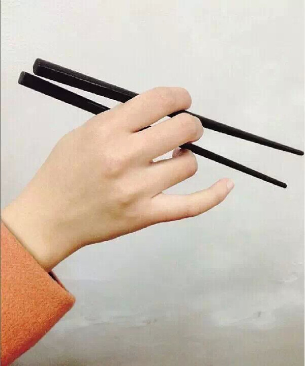 正确拿筷子的姿势图片