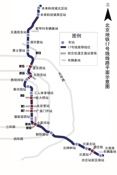 北京地铁17号线站点图图片