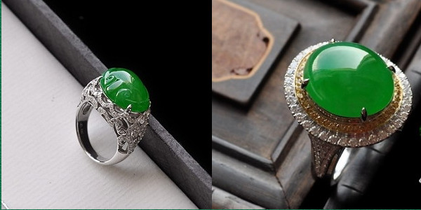 翡翠闹春百款漂亮戒指镶嵌款式