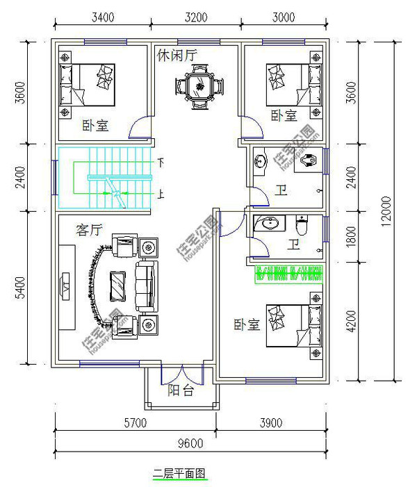 更多户型图纸,请前往微信公众号:住宅公园,自建房图纸免费下载,保温