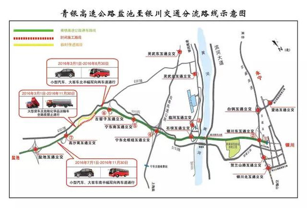 【注意】宁夏司机看过来!这有青银高速改扩建期间的交通分流方案!