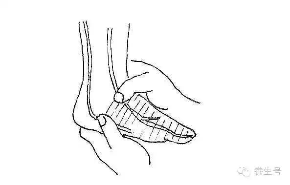 足部出血:用两手拇指分别压迫足背动脉和内踝与跟腱之间的胫后动脉
