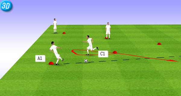 一刻足球3d訓練教案第十八期傳控訓練8