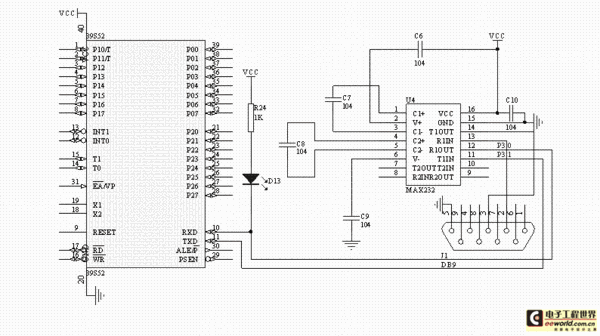 串行口通信stc89c52max232串行口通信硬件設計詳解