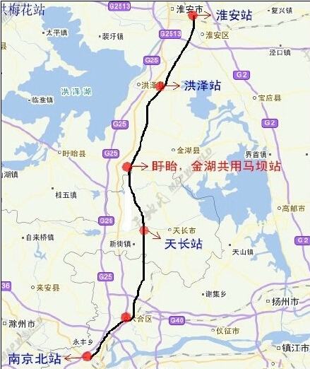 淮安高铁线路图图片