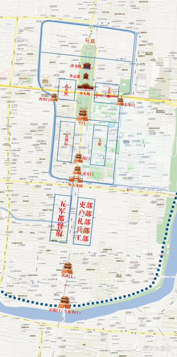 自制明故宫区位图(食朝君根据现代地图绘制,仅供参考)南京城墙东南角