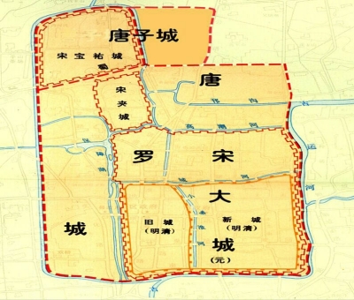 扬州城墙地图图片