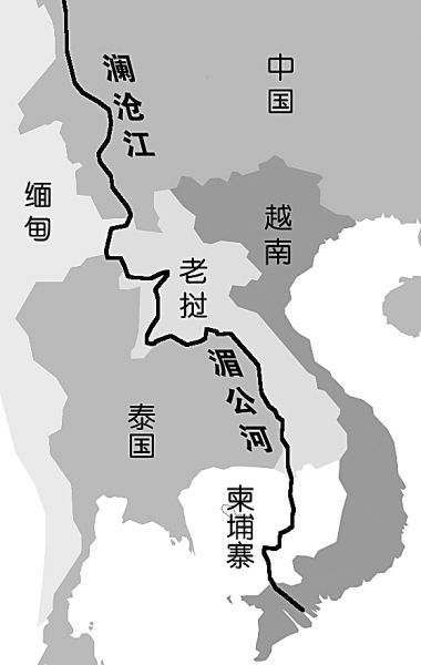 湄公河金三角地图图片