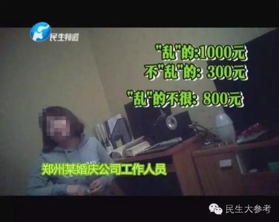郑州出现职业伴娘可脱衣 大多是ktv夜场小姐